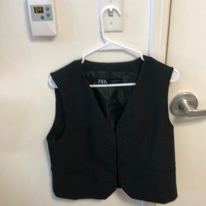 Zara black vest